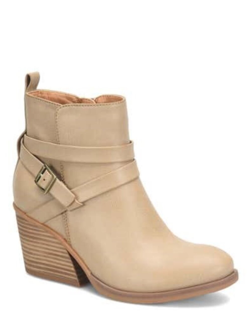 Korks by Kork-Ease Heidi Boots Buckle Strap Western Booties Cream Size 9 NEW